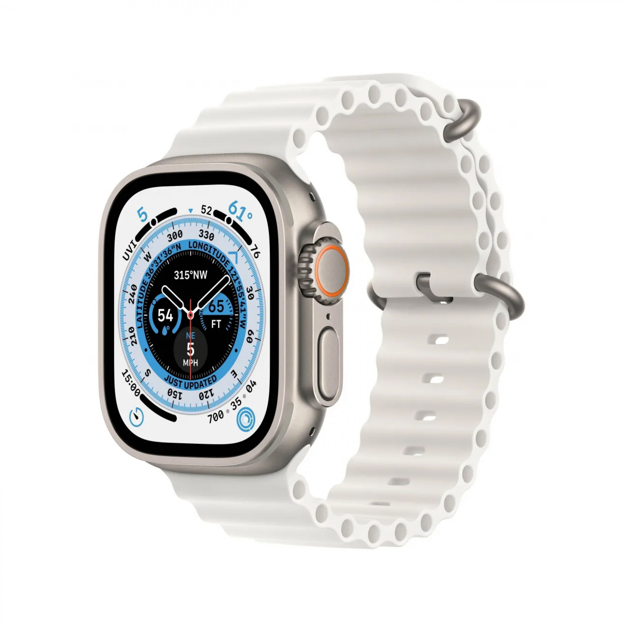 Apple Watch Ultra GPS + Cellular 49mm Titanium Case with White Ocean Band (MNH83/MNHF3) б/в
